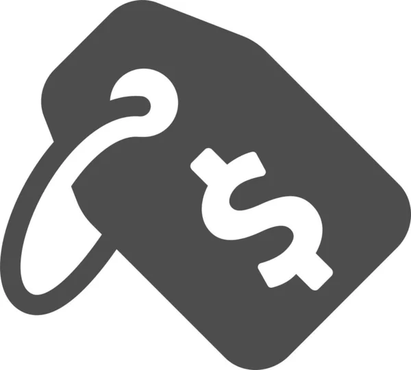 Dólar Icono Web Ilustración Simple — Vector de stock