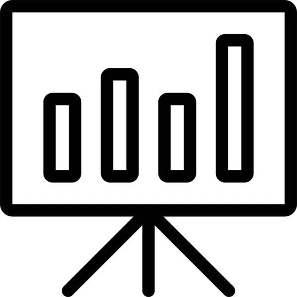 Board Lecture Presentation Icon Outline Style — Stockvektor