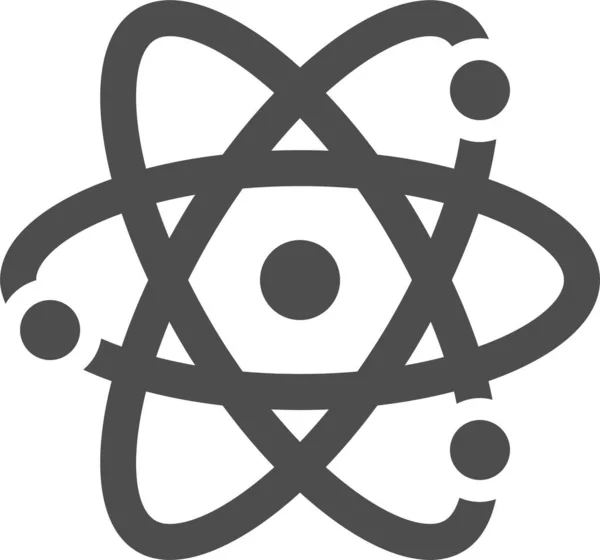 固体型原子实验分子图标 — 图库矢量图片