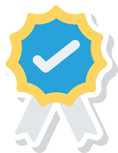 Medaile Úspěch Plochém Stylu — Stockový vektor