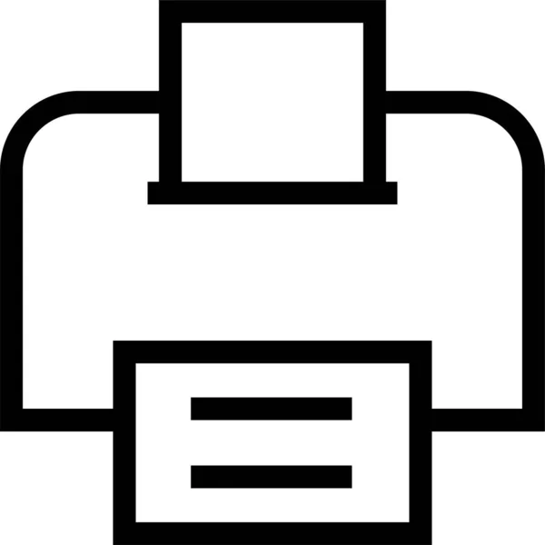 Icône Télécopieur Informatique Dans Style Contour — Image vectorielle