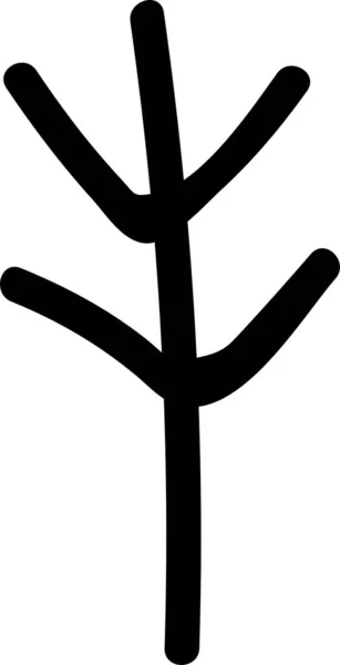 Branches Forest Island Icon Handdrawn Style —  Vetores de Stock