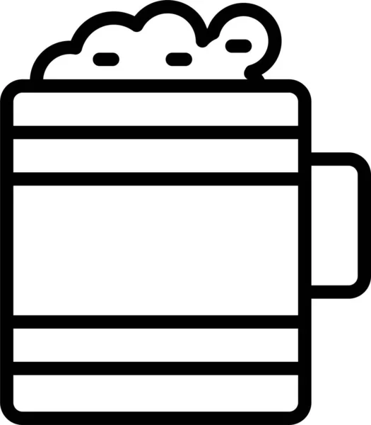 Beer Cup Drink Icon Outline Style — Vettoriale Stock