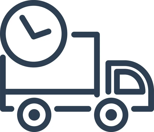 Clock Delivery Estimate Icon — Vetor de Stock
