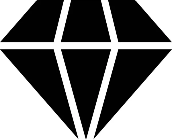 Diamond Finance Jewellery Icon Solid Style — Stock Vector