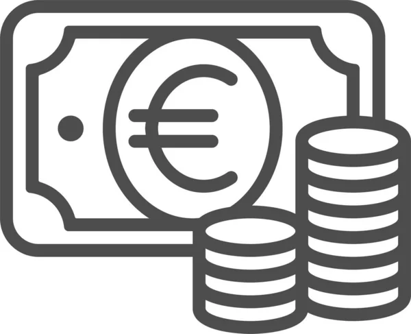 Euro Monnaie Conception Simple — Image vectorielle
