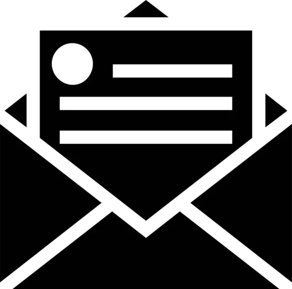 Ícone Mail Conteúdo Contato Estilo Sólido — Vetor de Stock