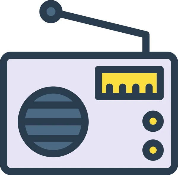 Audio Gadget Music Icon Filled Outline Style — Stockvektor