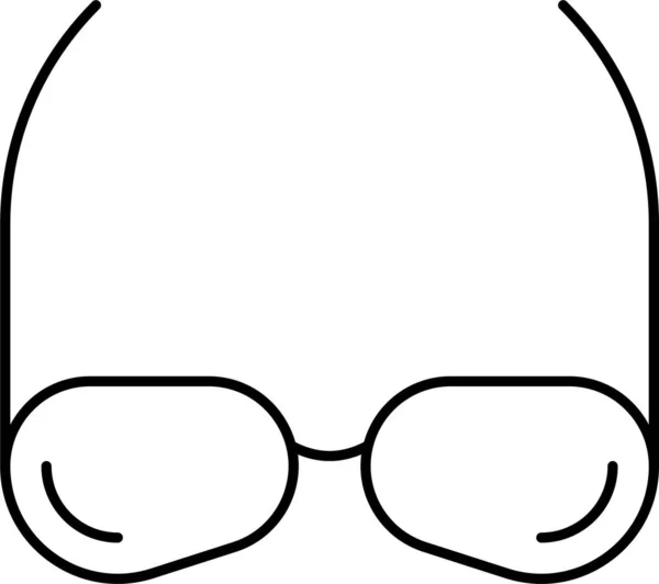 Brillen Mode Brillen Ikone Outline Stil — Stockvektor