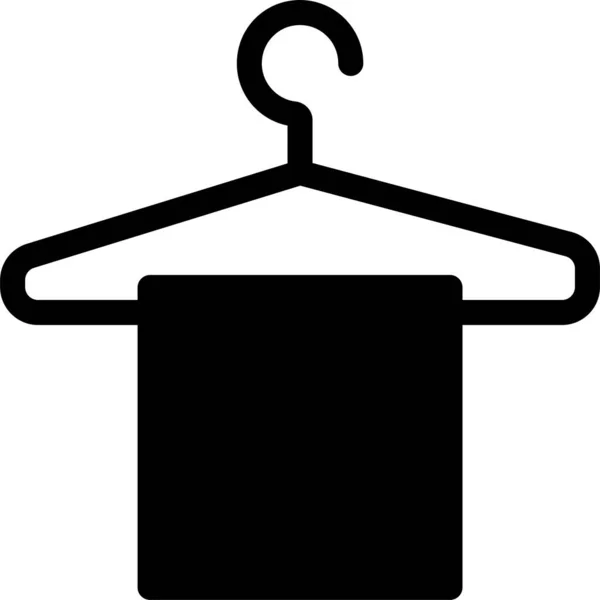 Kleiderbügel Ikone Solidem Stil — Stockvektor
