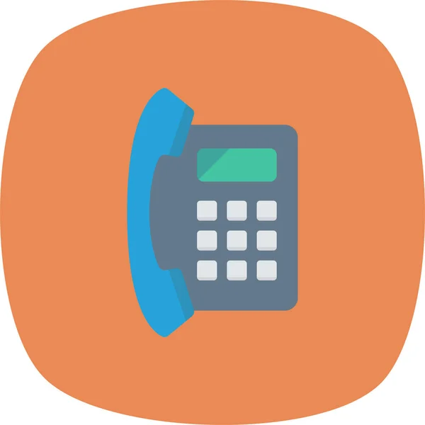 Hívás Mobiltelefon Ikon Lapos Stílusban — Stock Vector