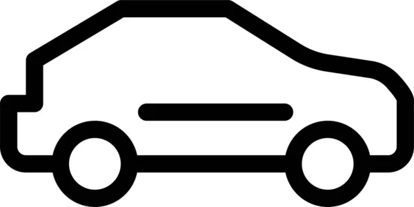 Auto Bil Offentlig Ikon Kontur Stil — Stock vektor