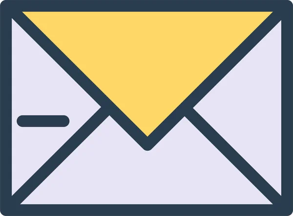Mail Umschlag Posteingangssymbol Ausgefülltem Umriss — Stockvektor