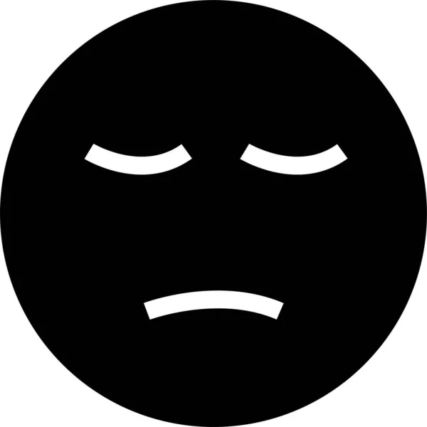 Emoji Emocje Istotne Ikona Solidnym Stylu — Wektor stockowy