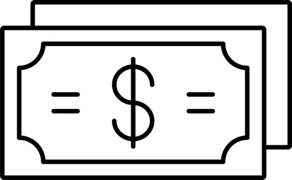 Monnaie Fiduciaire Icône Dollar Dans Catégorie Gestion Entreprise — Image vectorielle