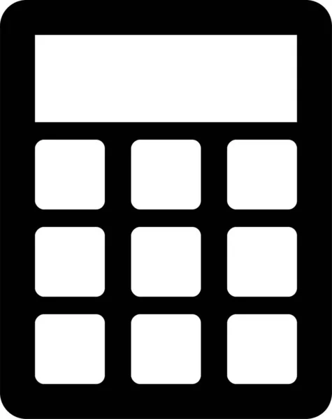 Biznes Kalkulator Ikona Kalkulator Solid Styl — Wektor stockowy