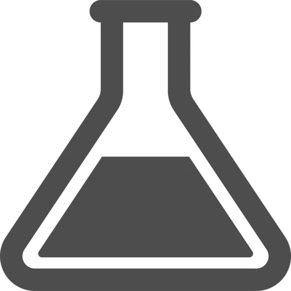 Eksperymentuj Ikona Nauki Laboratoryjnej Solidnym Stylu — Wektor stockowy