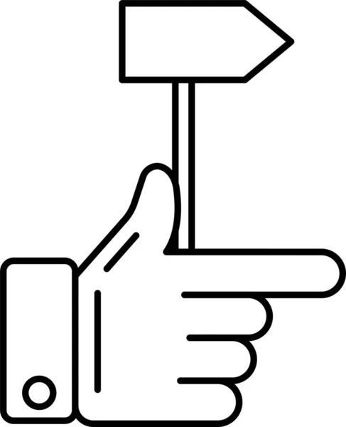 Board Geste Hand Symbol Umriss Stil — Stockvektor