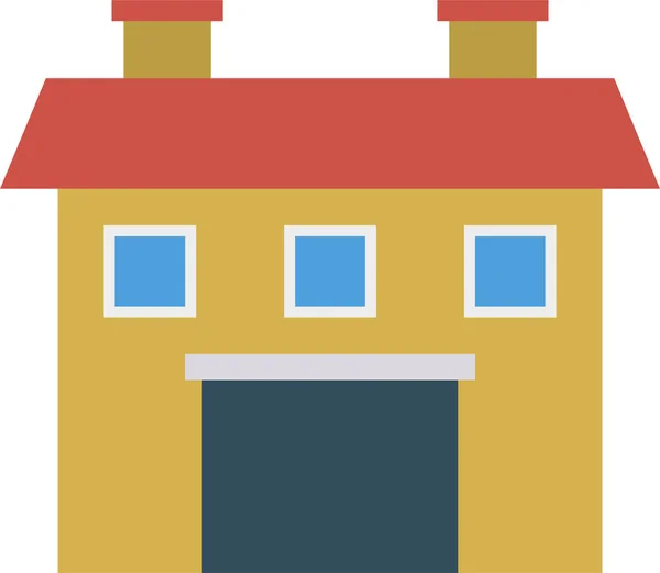 Икона Дома Плоском Стиле — стоковый вектор