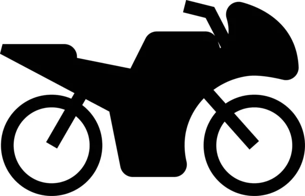 Cyklistická Ikona Pevném Stylu — Stockový vektor