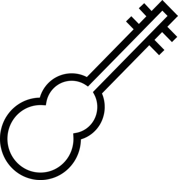 Audio Guitar Guiter Icon Outline Style — Stock Vector