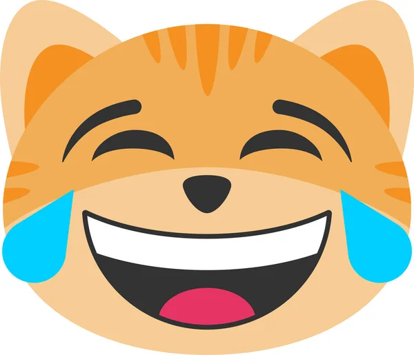 Ícone Emoticon Emoji Gato —  Vetores de Stock