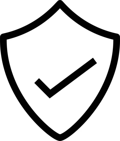 Proteggere Icona Sicurezza Protezione Stile Outline — Vettoriale Stock