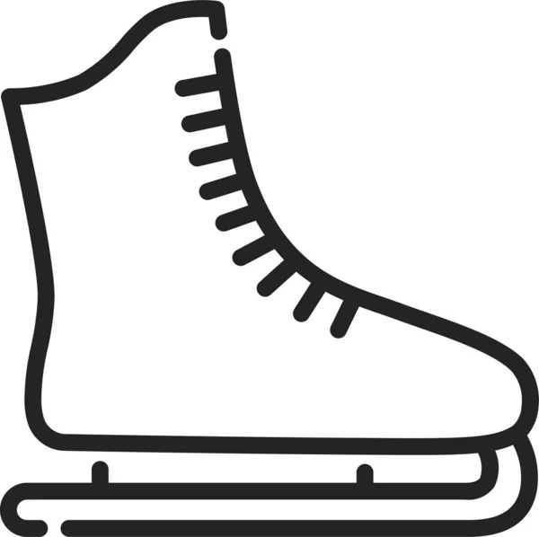 Activity Blade Ice Skating Icon Outline Style — Stock Vector