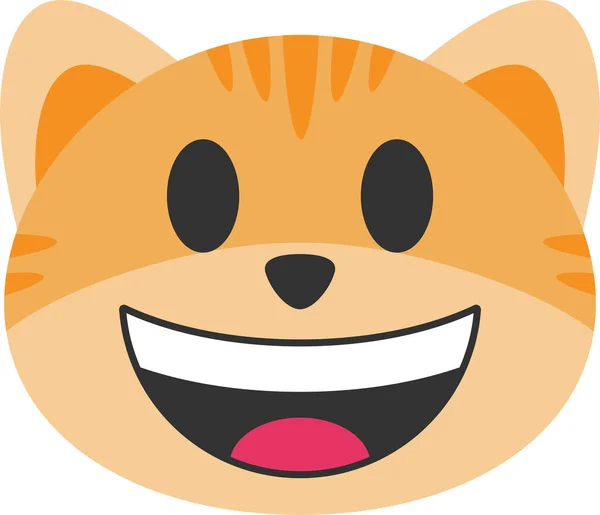 Ícone Emoticon Emoji Gato — Vetor de Stock