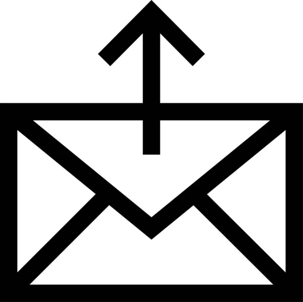 Icono Mensaje Sobre Correo Electrónico Estilo Esquema — Vector de stock