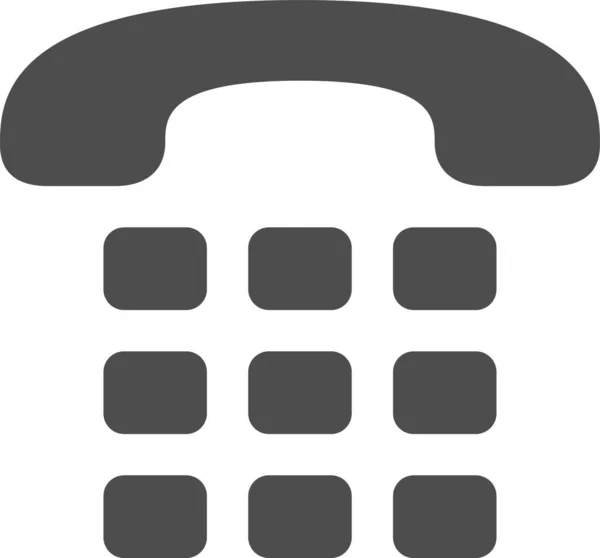 Vintage Landline Phone Web Icon — Vettoriale Stock