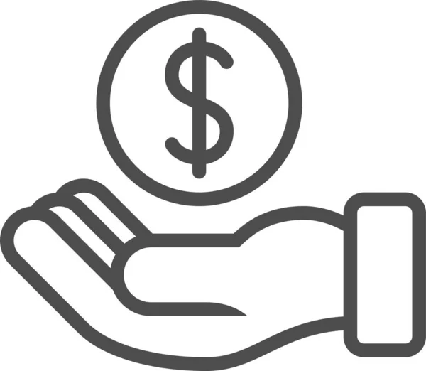 Begging Bribe Business Icon Outline Style — Stock vektor