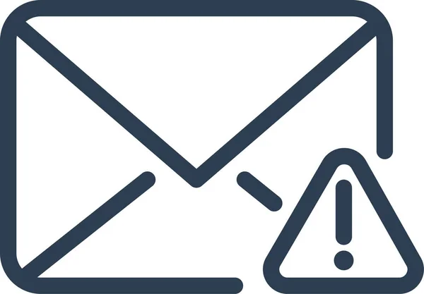 Alerte Attention Email Icône — Image vectorielle