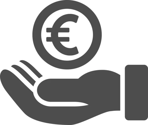 Euromunten Eenvoudig Ontwerp — Stockvector
