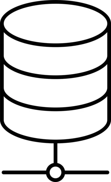 Database Server Sharing Icon Outline Style — Stockvektor