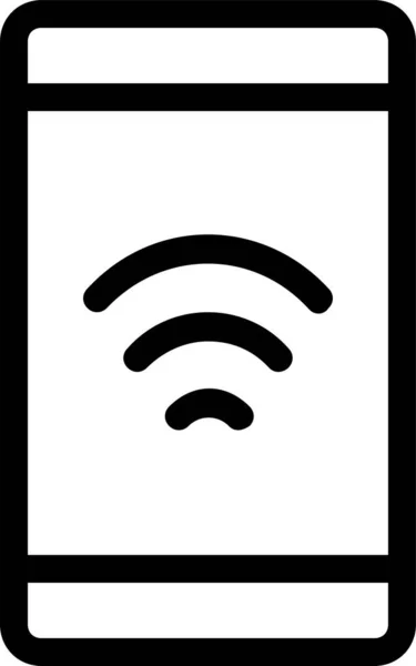 Иконка Мобильного Устройства Связи Стиле Outline — стоковый вектор