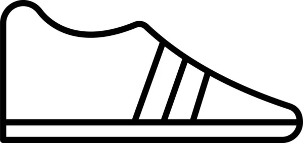 Значок Взуття Черевиків Контурному Стилі — стоковий вектор