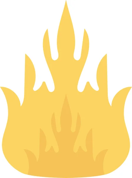 Burn Campfire Fire Icon Flat Style — Stock Vector