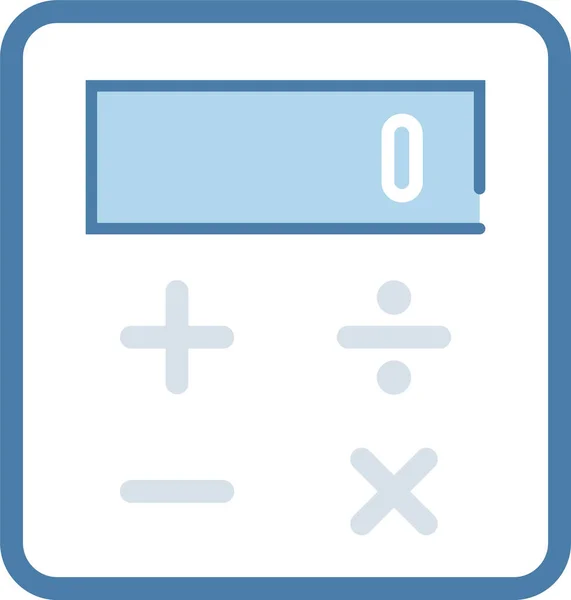 Calc Calculation Calculator Icon Flachen Stil — Stockvektor