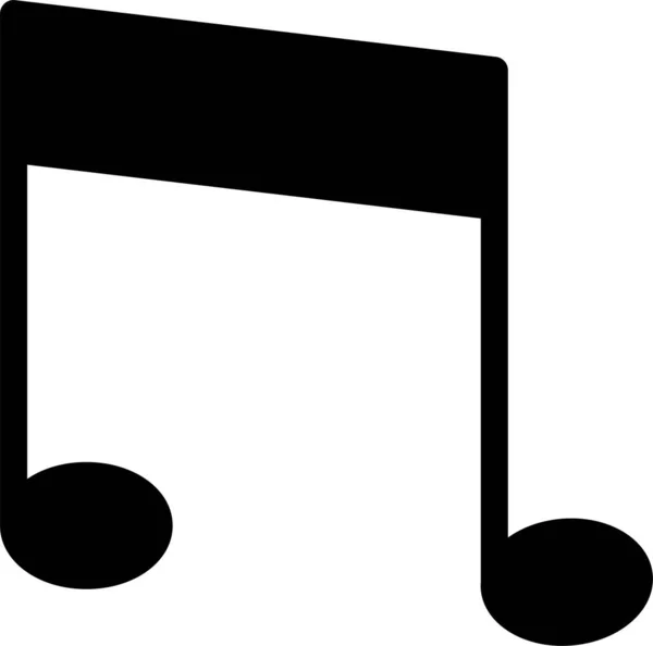 Icono Reproducción Música Audio Estilo Sólido — Vector de stock