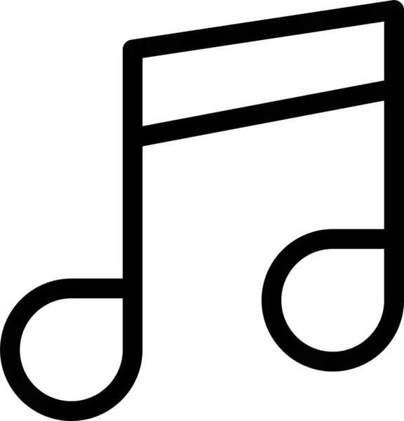Audio Media Melodie Symbol Umriss Stil — Stockvektor