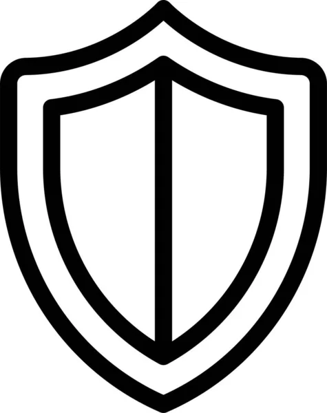 Antivirus Proteger Icono Protegido Estilo Esquema — Vector de stock