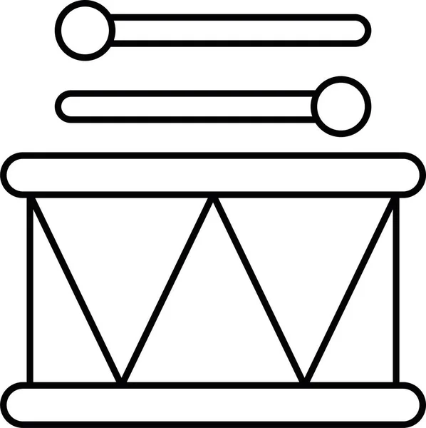 Instrumento Tambor Icono Medios Categoría Sonido Música — Archivo Imágenes Vectoriales