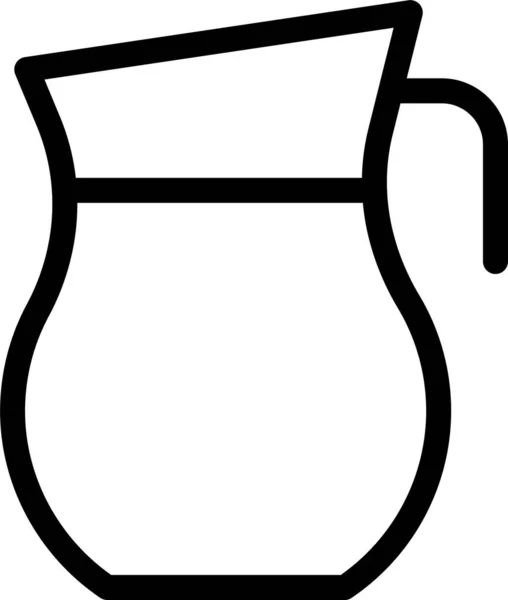 Drink Equa Jar Symbol Umriss Stil — Stockvektor