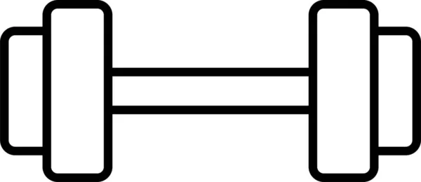 哑铃运动健身图标 轮廓风格 — 图库矢量图片