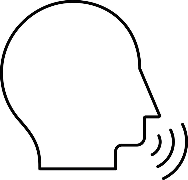Обличчя Звук Говорити Значок Звуковій Категорії — стоковий вектор