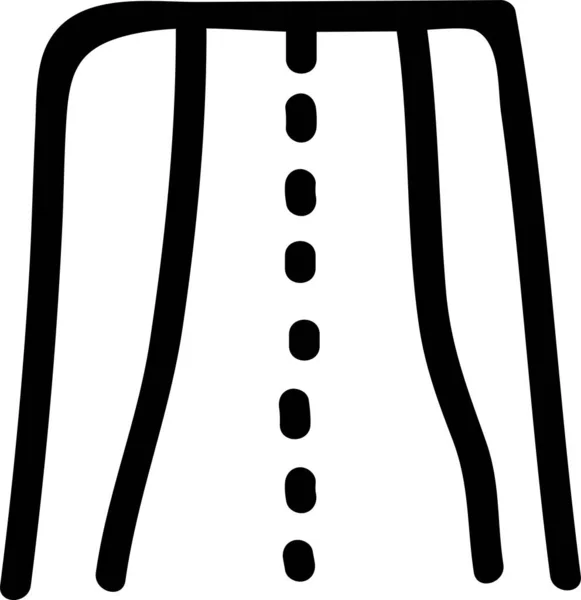 Ikona Drogowy Most Drogowy Stylu Ręcznie Rysowane — Wektor stockowy