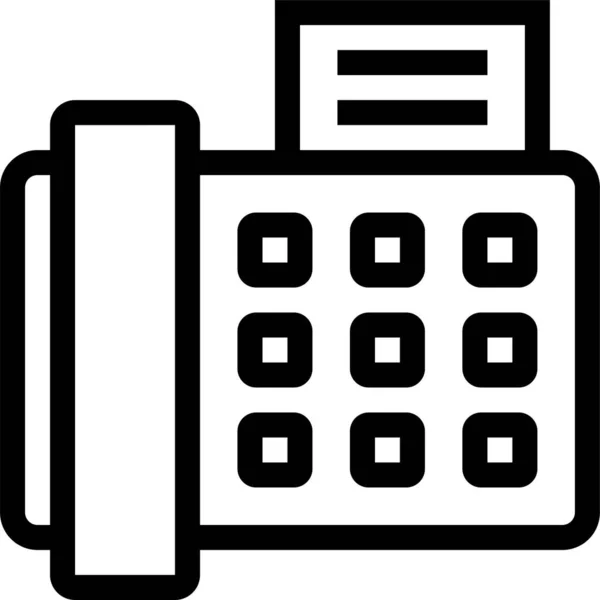 Facsimile Fax Machine Icon Outline Style — Stockvektor