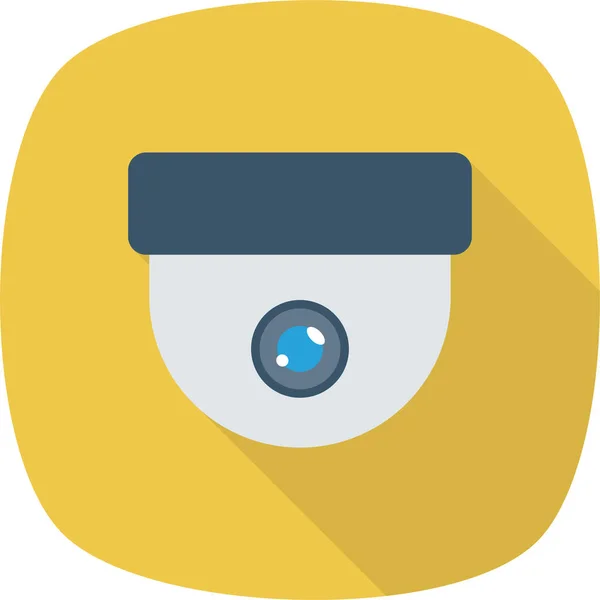 Cctv Lock Photography Icon Flat Style — 스톡 벡터