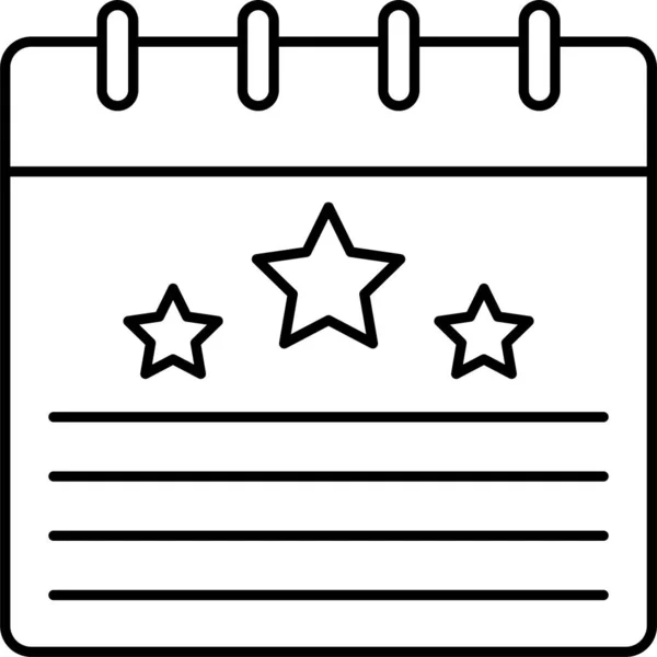 Agenda Calendar Democracy Icon Outline Style — Stockvektor